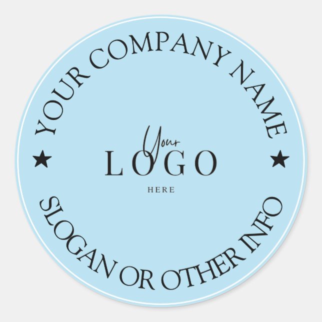 Create Your Business Logo Custom Classic Round Sti Classic Round Sticker (Front)
