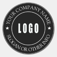 Create Your Business Logo Custom Classic Round Sti