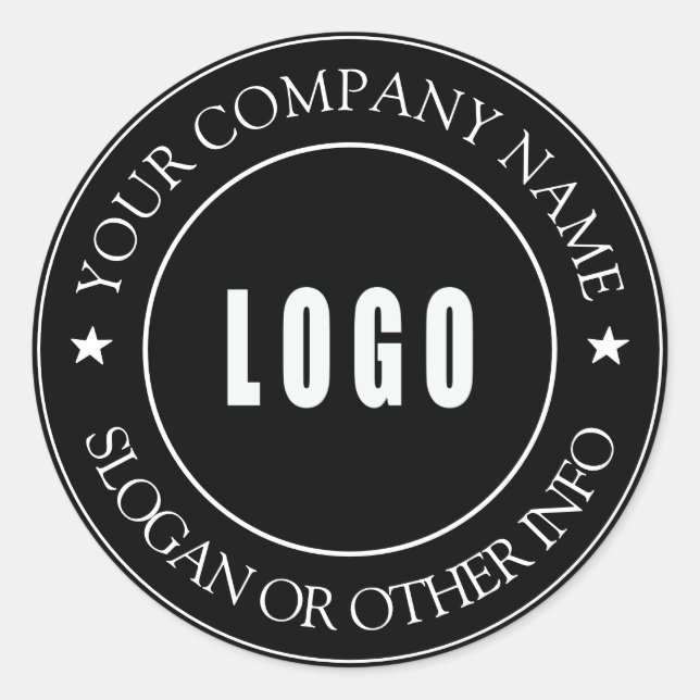 Create Your Business Logo Custom Classic Round Sti Sticker (Front)