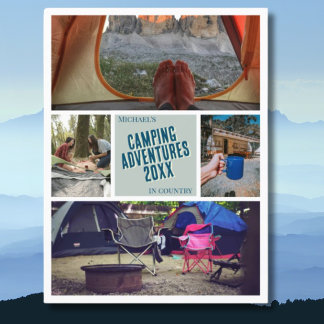Create your Camping Camp vacation photo Postcard