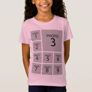 Create your collage Personalised template 9 PHOTO T-Shirt