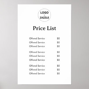 Create Your Custom Logo Minimalist Price Display Poster