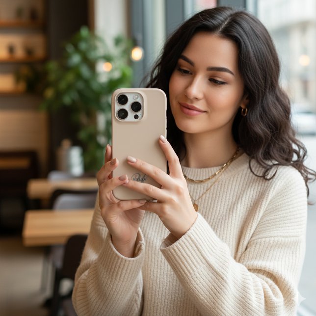 Create Your Custom Name Monogram Calligraphy  iPhone Case (Creator Uploaded)