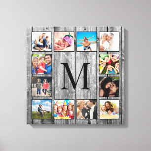 Create Your Custom Photo Collage Rustic Farmhouse Canvas Print