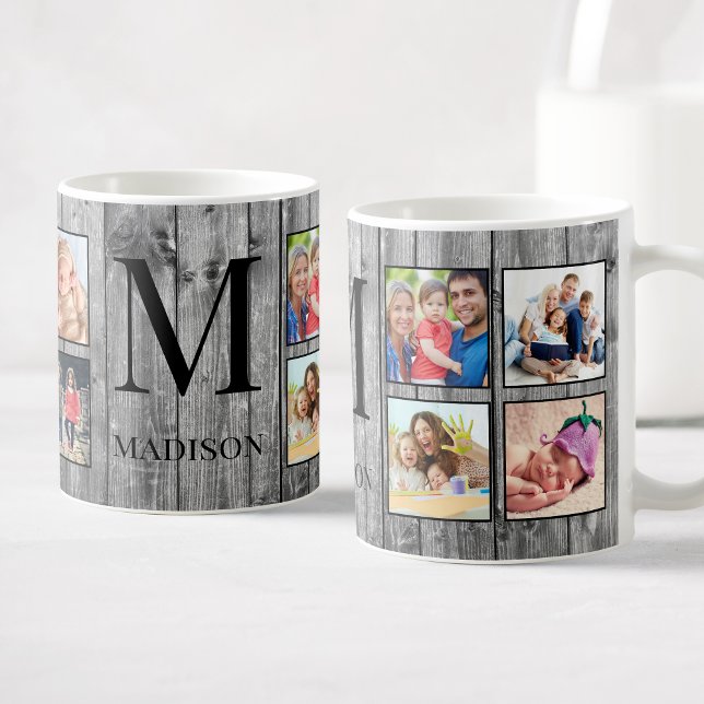 Create Your Custom Photo Collage Rustic Farmhouse Coffee Mug (Creator Uploaded)