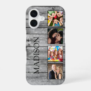 Create Your Custom Photo Collage Rustic Farmhouse iPhone 16 Case