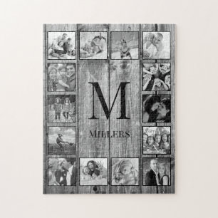 Create Your Custom Photo Collage Rustic Farmhouse Jigsaw Puzzle