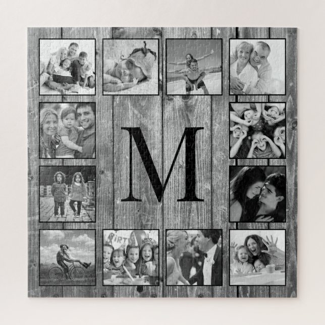 Create Your Custom Photo Collage Rustic Farmhouse Jigsaw Puzzle (Vertical)