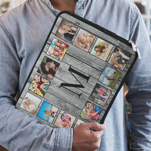 Create Your Custom Photo Collage Rustic Farmhouse Laptop Sleeve