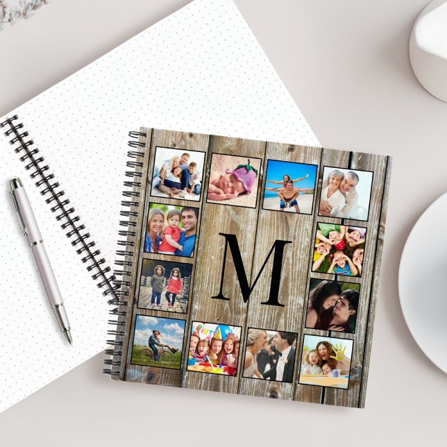 Create Your Custom Photo Collage Rustic Farmhouse Notebook (Creator Uploaded)
