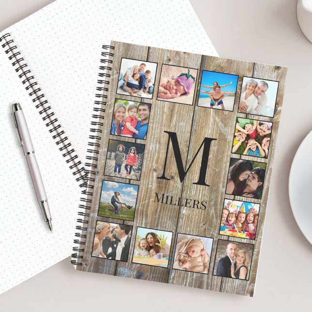 Create Your Custom Photo Collage Rustic Farmhouse Notebook (Creator Uploaded)