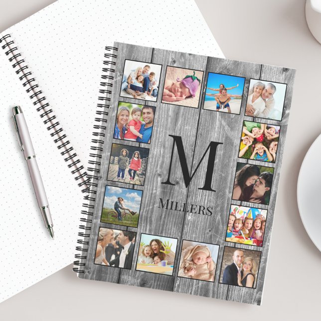 Create Your Custom Photo Collage Rustic Farmhouse Notebook (Creator Uploaded)