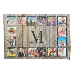 Create Your Custom Photo Collage Rustic Farmhouse Pillowcase