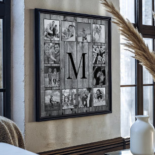 Create Your Custom Photo Collage Rustic Farmhouse Poster