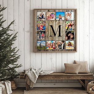 Create Your Custom Photo Collage Rustic Farmhouse Print