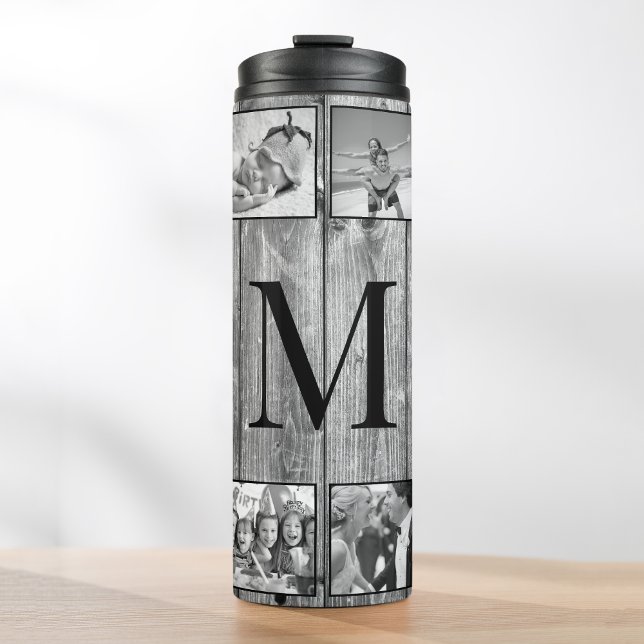 Create Your Custom Photo Collage Rustic Farmhouse Thermal Tumbler (Creator Uploaded)