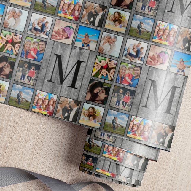 Create Your Custom Photo Collage Rustic Farmhouse Wrapping Paper (Creator Uploaded)