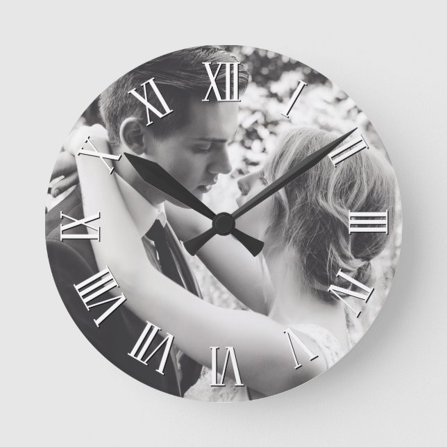 Create Your Custom Photo Personalised Round Clock (Front)