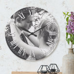 Create Your Custom Photo Personalized Large Clock<br><div class="desc">Decorative customizable modern elegant clock design with your custom photo,  image or logo.</div>