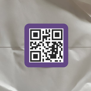 Create Your Custom QR Code Purple Square Sticker