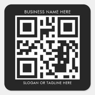 Create Your Custom QR Code With Business Name  Square Sticker