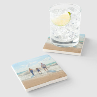 Create Your Family Photo Marble Stone Coaster Gift