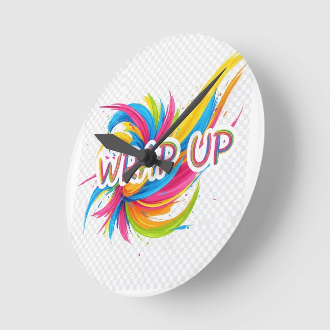 create your future-positive mindset round clock (Angle)