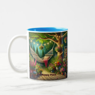 Create Your Happy Place Customisable Two-Tone Coffee Mug