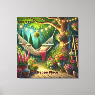 Create Your Happy Place - Tranquil Nature Canvas Print