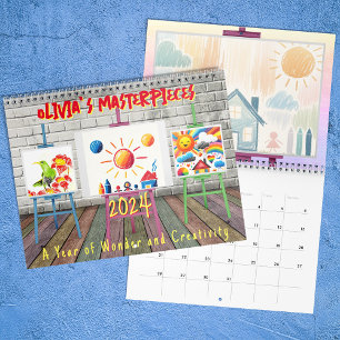 Create Your Kids' Art Personalised Photo 2024 Calendar