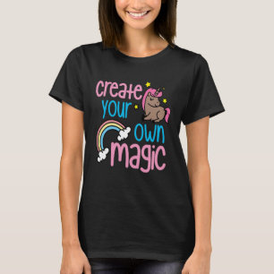 Create Your Magic Bi Racial Mixed Girl Magic Unico T-Shirt