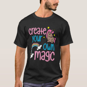 Create Your Magic Bi Racial Mixed Girl Magic Unico T-Shirt