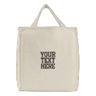 Create Your Own 100% Cotton Embroidered Tote Bag