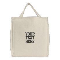 Create Your Own 100% Cotton Embroidered Tote Bag