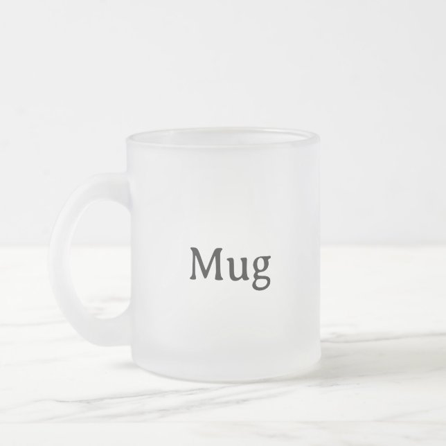 Create Your Own 10 oz   Frosted Glass Coffee Mug (Left)