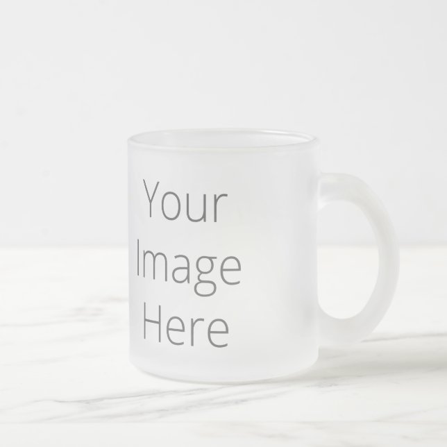 Create Your Own 10 oz Frosted Glass Mug (Right)