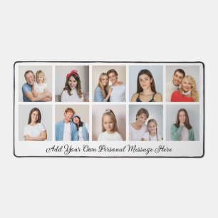 Create Your Own 10 Photo Collage Add Your Greeting Desk Mat
