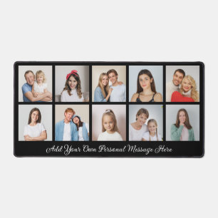 Create Your Own 10 Photo Collage Add Your Greeting Desk Mat