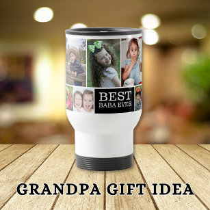 Create Your Own 10 Photo Collage Best Baba Ever   Travel Mug