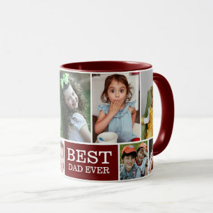 Create Your Own 10 Photo Collage Best Dad Ever Co Mug
