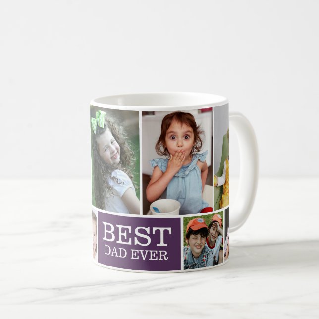 Create Your Own  10 Photo Collage Best Dad Ever Coffee Mug (Front Right)