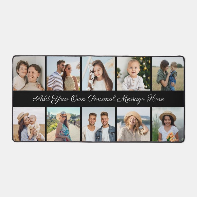 Create Your Own 10 Photo Collage Desk Mat (Front)