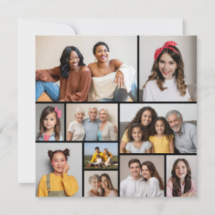 Create Your Own 10 Photo Collage Greeting Card