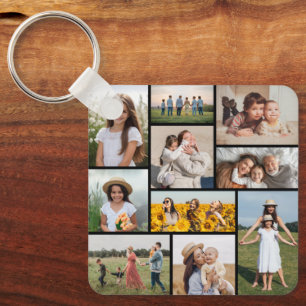 Create Your Own 10 Photo Collage Key Ring