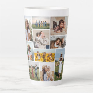Create Your Own 10 Photo Collage Latte Mug