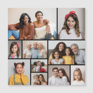 Create Your Own 10 Photo Collage Magnetic Card