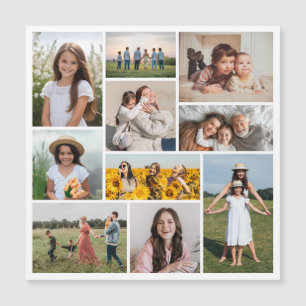 Create Your Own 10 Photo Collage Magnetic Card