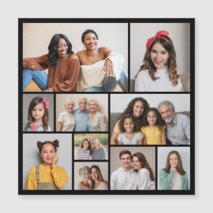 Create Your Own 10 Photo Collage Magnetic Card