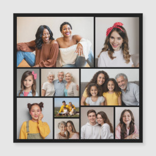Create Your Own 10 Photo Collage Magnetic Card