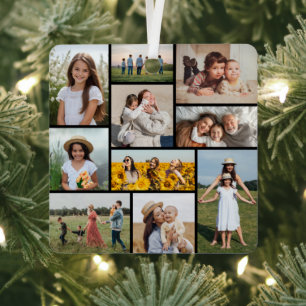 Create Your Own 10 Photo Collage Metal Tree Decoration